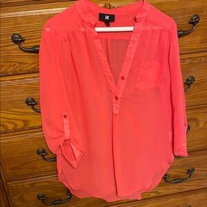 Women's Coral Sheer Blouse